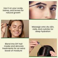 LuxoLook Pure Castor Oil hexane-free formula for safe skin use.