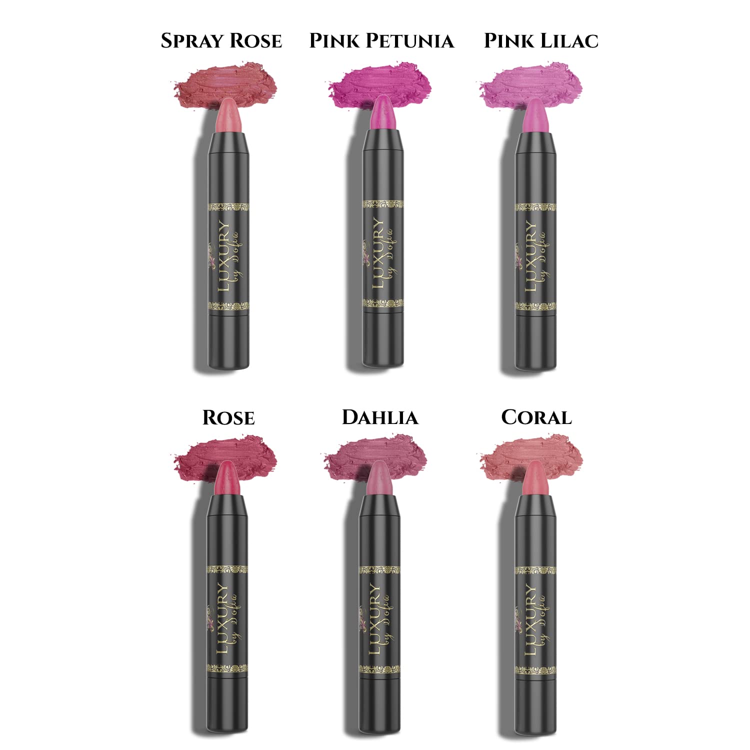 Luxury by Sofia Dahlia on lips demonstrates hydrating, long-lasting color
