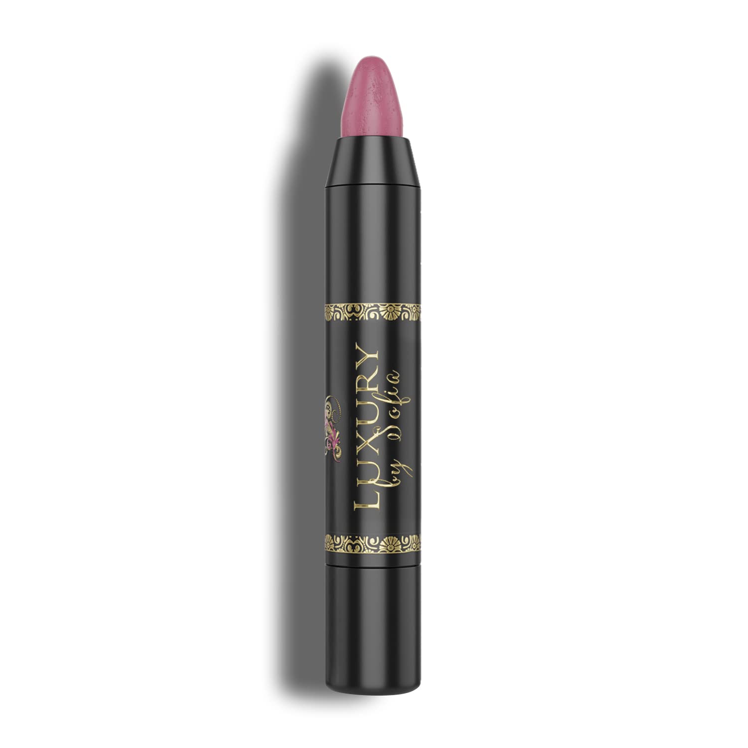 Luxury by Sofia Dahlia lip tip close-up for precise color payoff