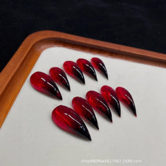 Curved thick acrylic nails designed for durable everyday wear