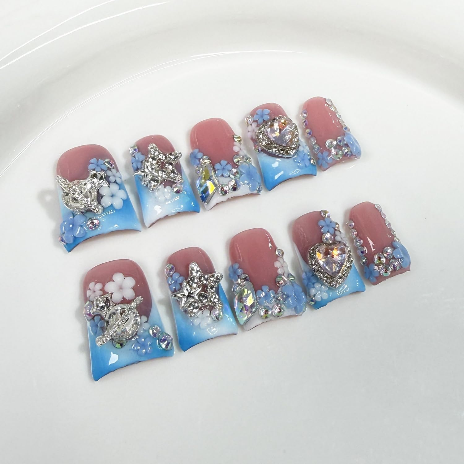 Luxury Press on Nails full cover thick acrylic for durable, salon quality manicure