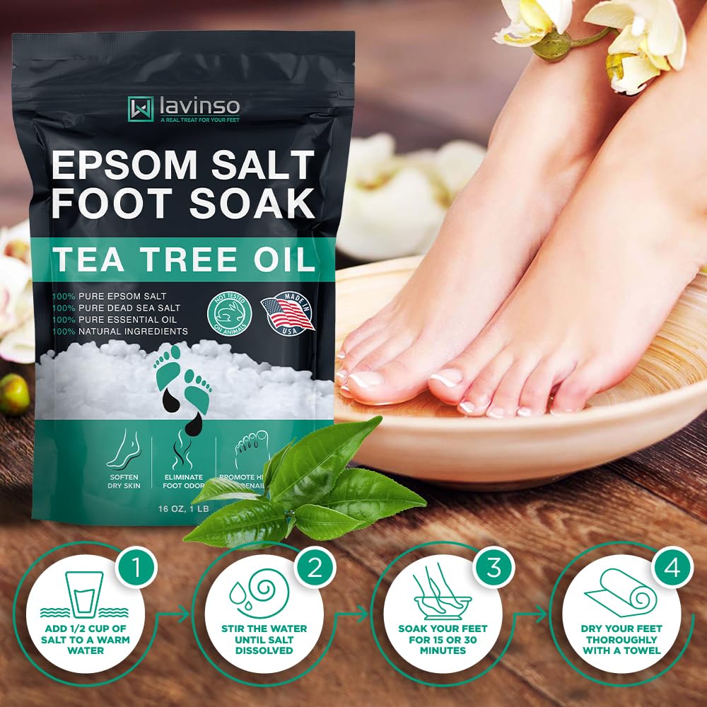 LV LAVINSO Epsom salt pack for a relaxing foot soak