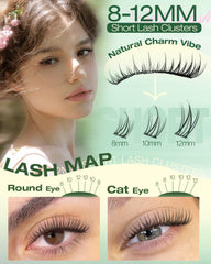 Lvmixwig tapered-tip lashes create a fairy-like, airy eye
