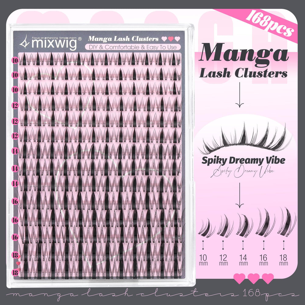 Lvmixwig textured lash clusters add depth and refined detail to makeup.
