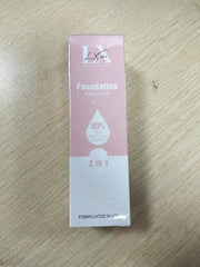 LXSKN Acne-serum Foundation swatches show 12 shade options for a custom match