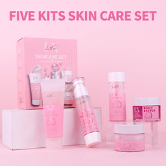 LXSKN Daily Acne Essentials Kit 5-step routine; clear, convenient daily use.