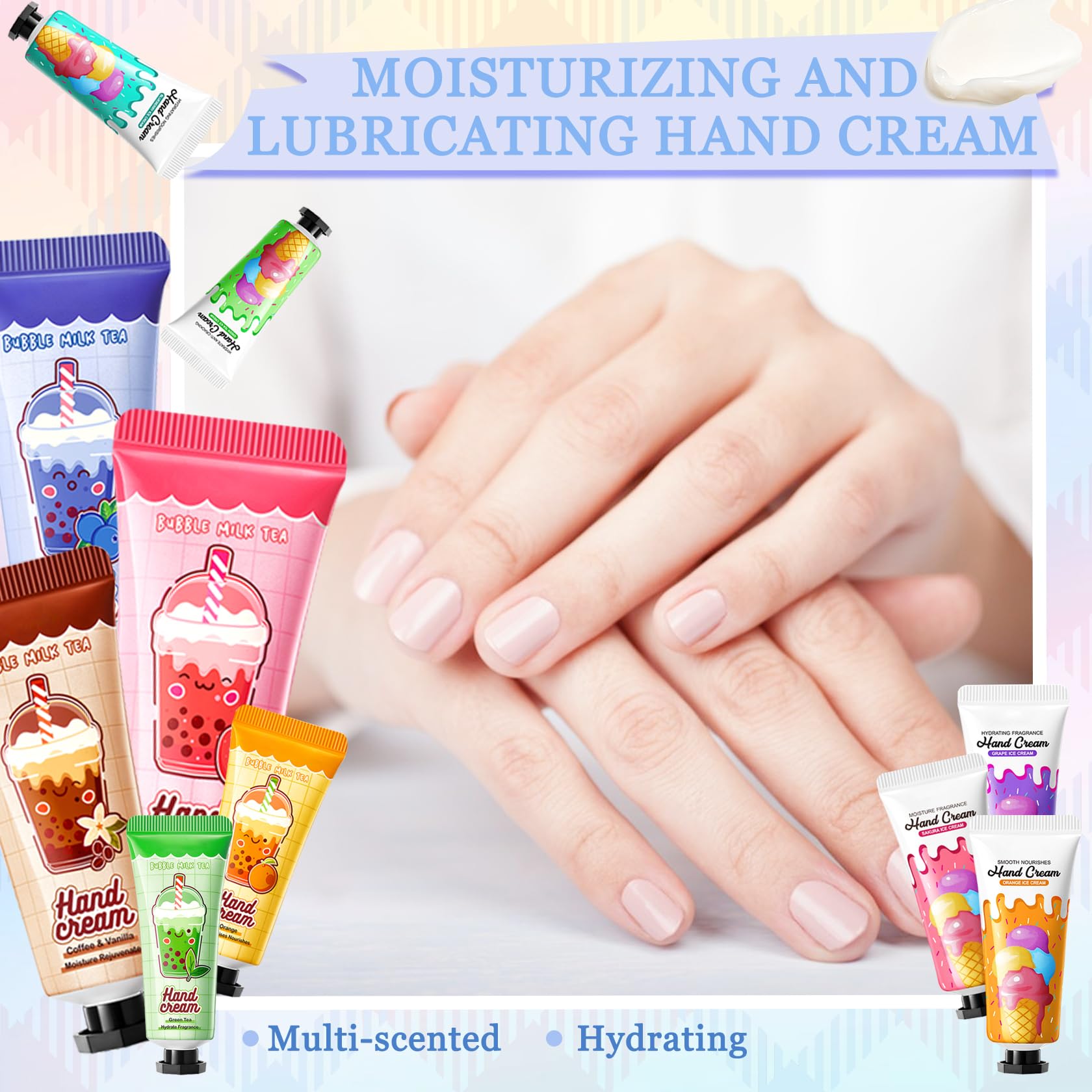 LXTTDABEN hand cream texture close-up highlights lightweight non-greasy formula