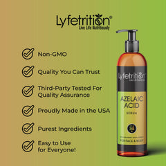 Lyfetrition azelaic serum with vitamin C and hyaluronic acid boosts hydration