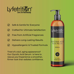Pore-refinement action of Lyfetrition glycolic serum on skin
