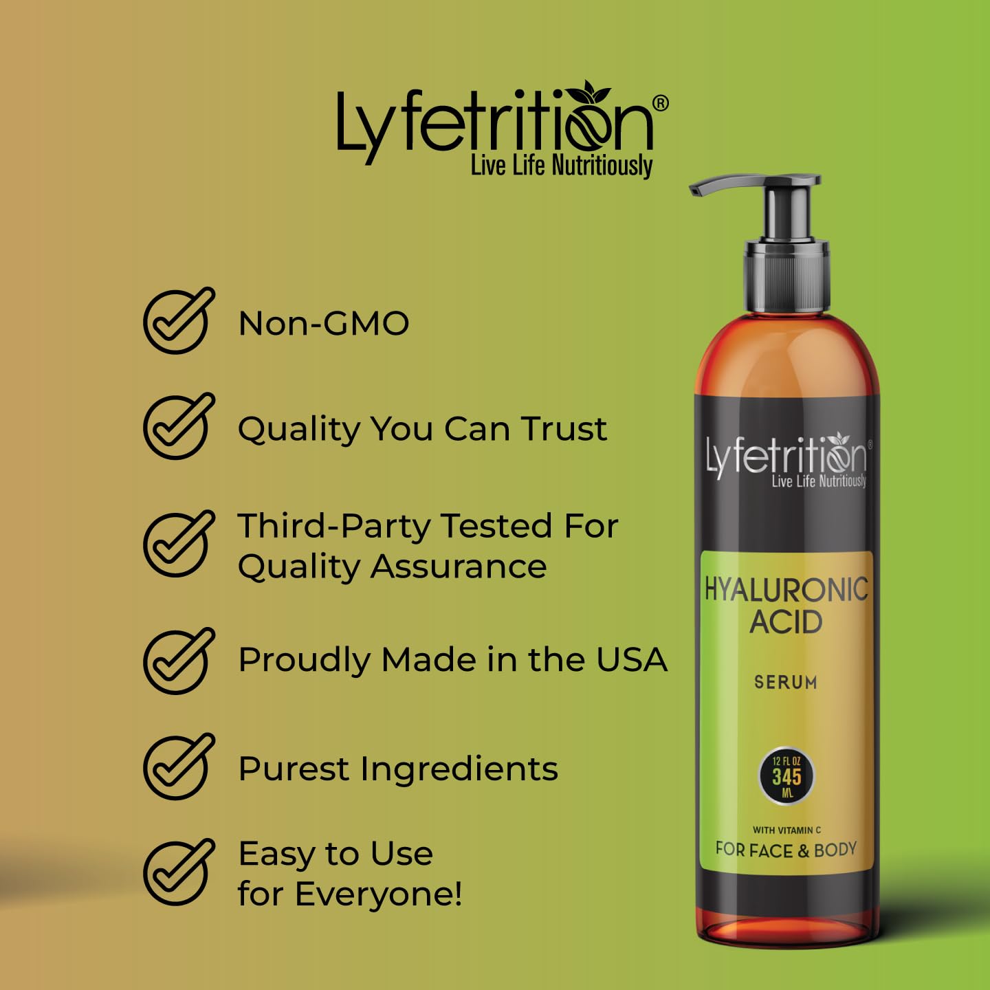 Lyfetrition serum application on skin for smooth, refreshed feel