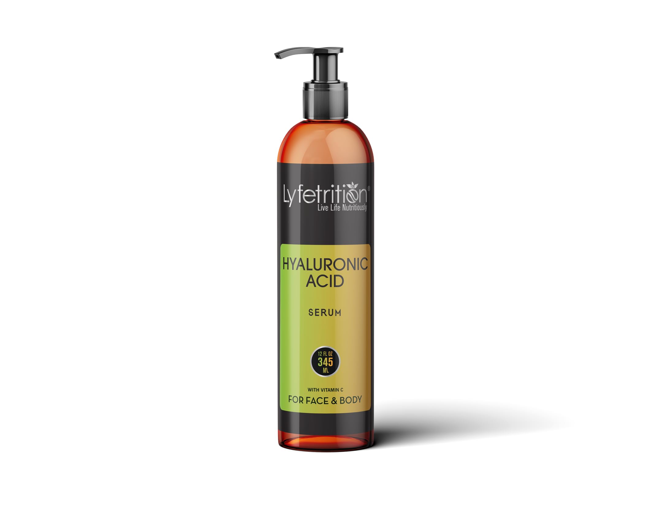 Lyfetrition Hyaluronic Acid Serum bottle boosts hydration for all skin types