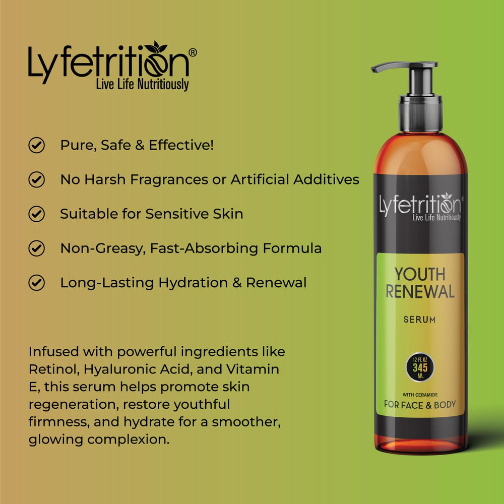 Lyfetrition serum packaging highlights USA-made production.
