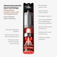 LED indicator light on LYMA Laser Device