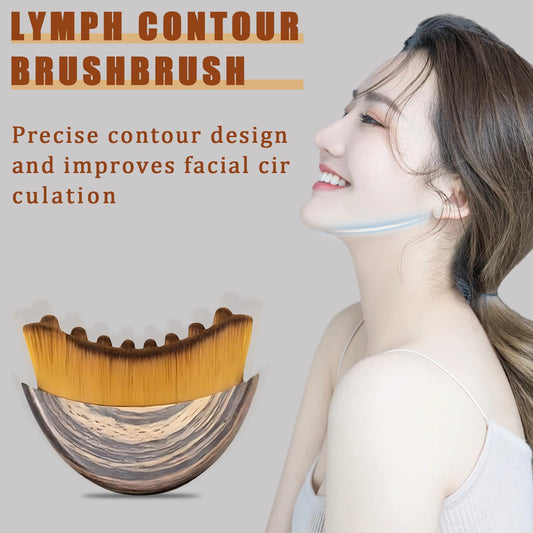 Lymphatic Contour Face Brush side grip demonstrates ergonomic handling for daily care.