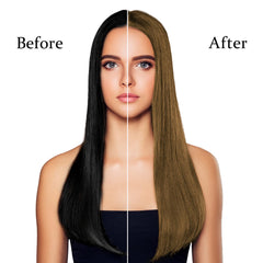 Lymznus Instant Light Brown Hair Dye Shampoo in-use demonstrates easy at-home color application