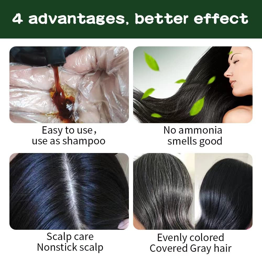 lymznus applying shampoo on dry hair for gray coverage