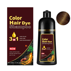 Lymznus Chestnut Brown Hair Dye Shampoo yields a glossy finish after color