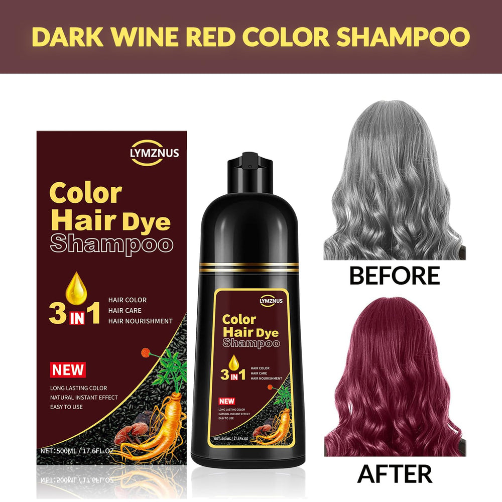 Lymznus bottle showing quick color result for gray hair in 10–20 minutes.
