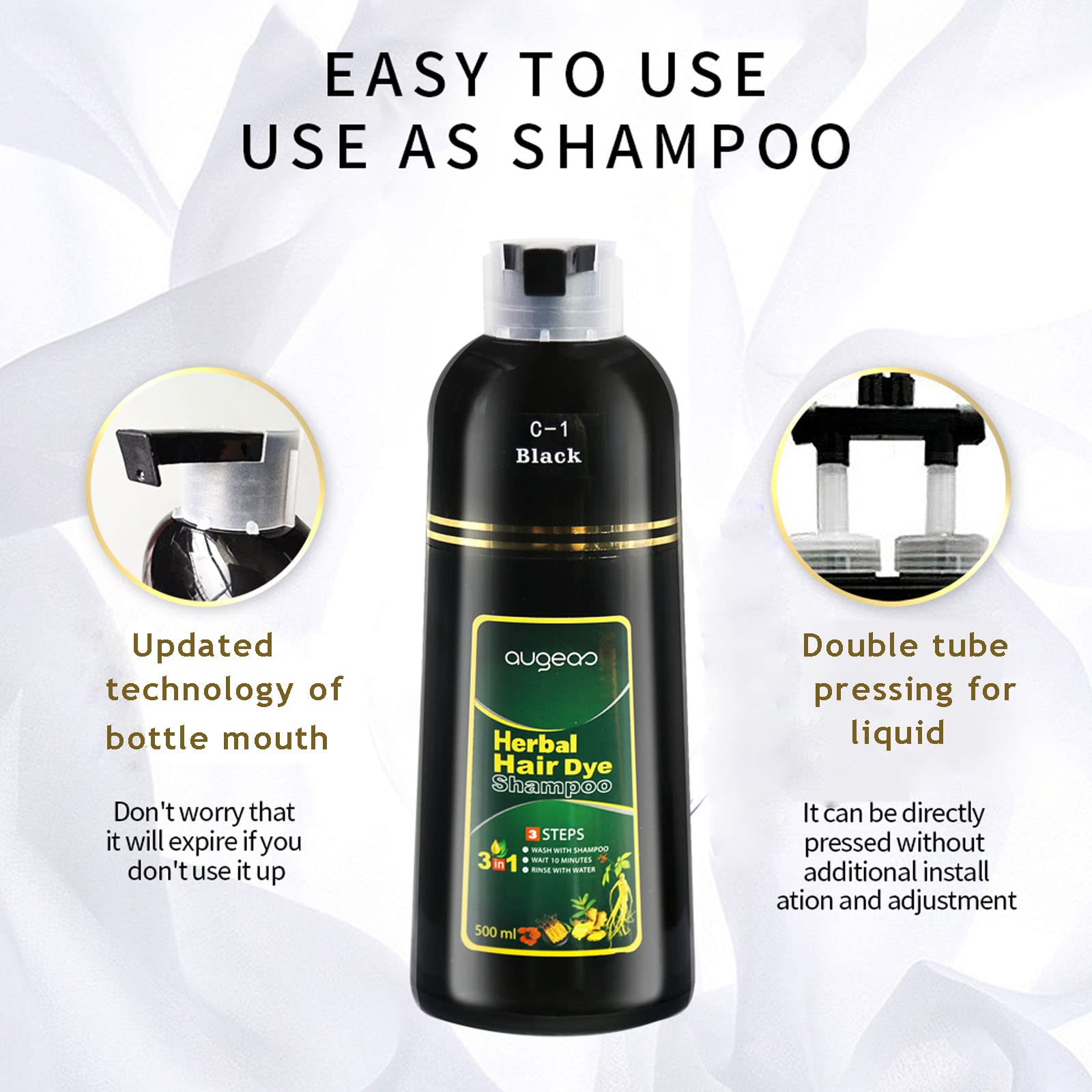 lymznus smooth shiny black hair after use