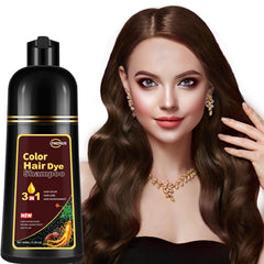 Lymznus Instant Coffee Hair Dye Shampoo applying on hair for quick at home color