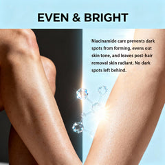 Lynepa usage on arms and legs for comfortable hair removal