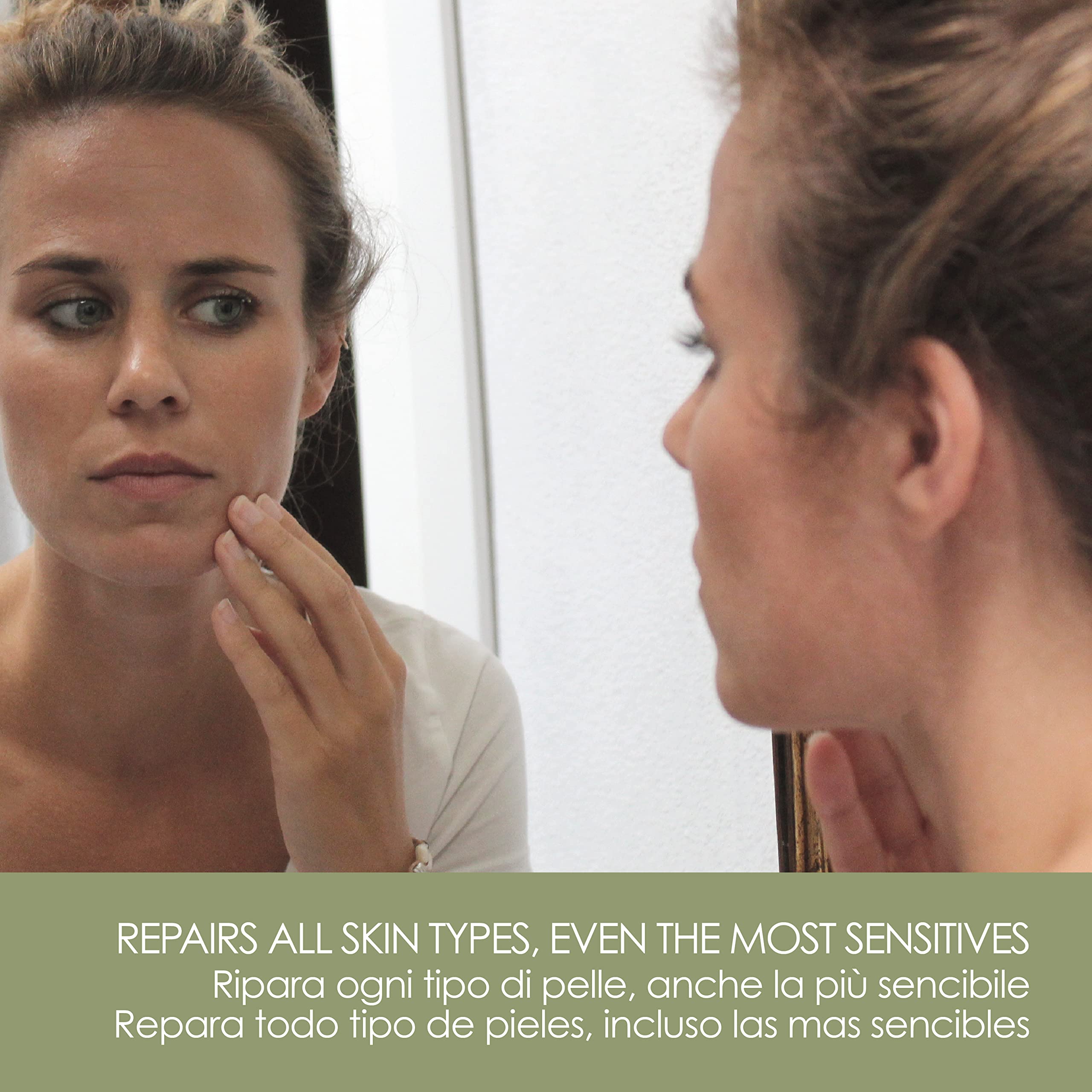 LYNPHA VITALE Aleppo soap bar being used for daily cleansing
