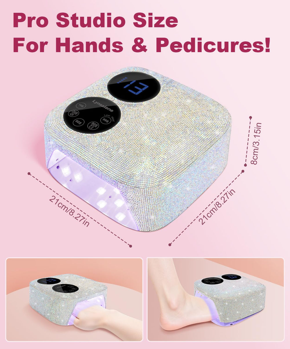 Lynsalene auto sensor activates curing when hands are inserted