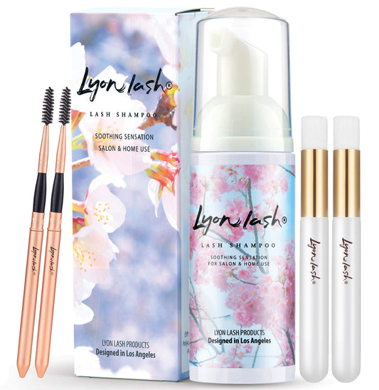Lyon Lash eyelash extension cleanser bottle for gentle cleansing and makeup removal.