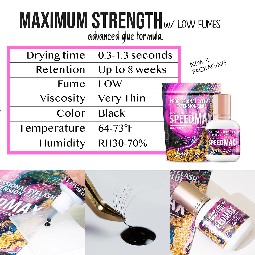 Lyon Lash SPEEDMAX packaging demonstrates premium kit for salons.