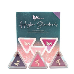 LYS Beauty Higher Standard Deluxe Blush Trio pack showing versatile satin-matte color for all skin tones
