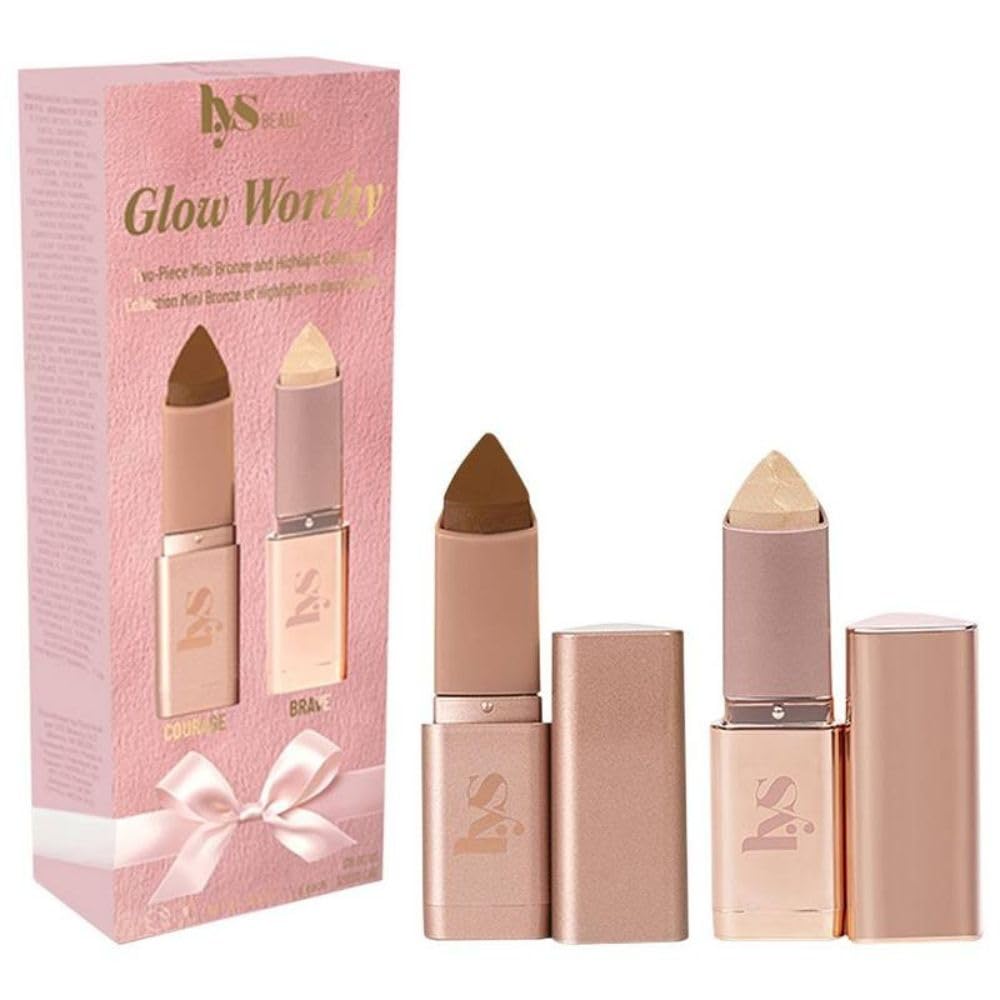 LYS Beauty Strength/Brave mini bronzer and highlighter for portable everyday glow