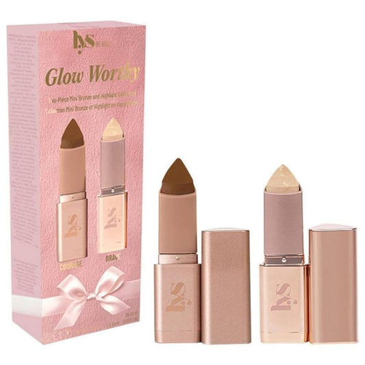 LYS Beauty Strength/Brave mini bronzer and highlighter for portable everyday glow