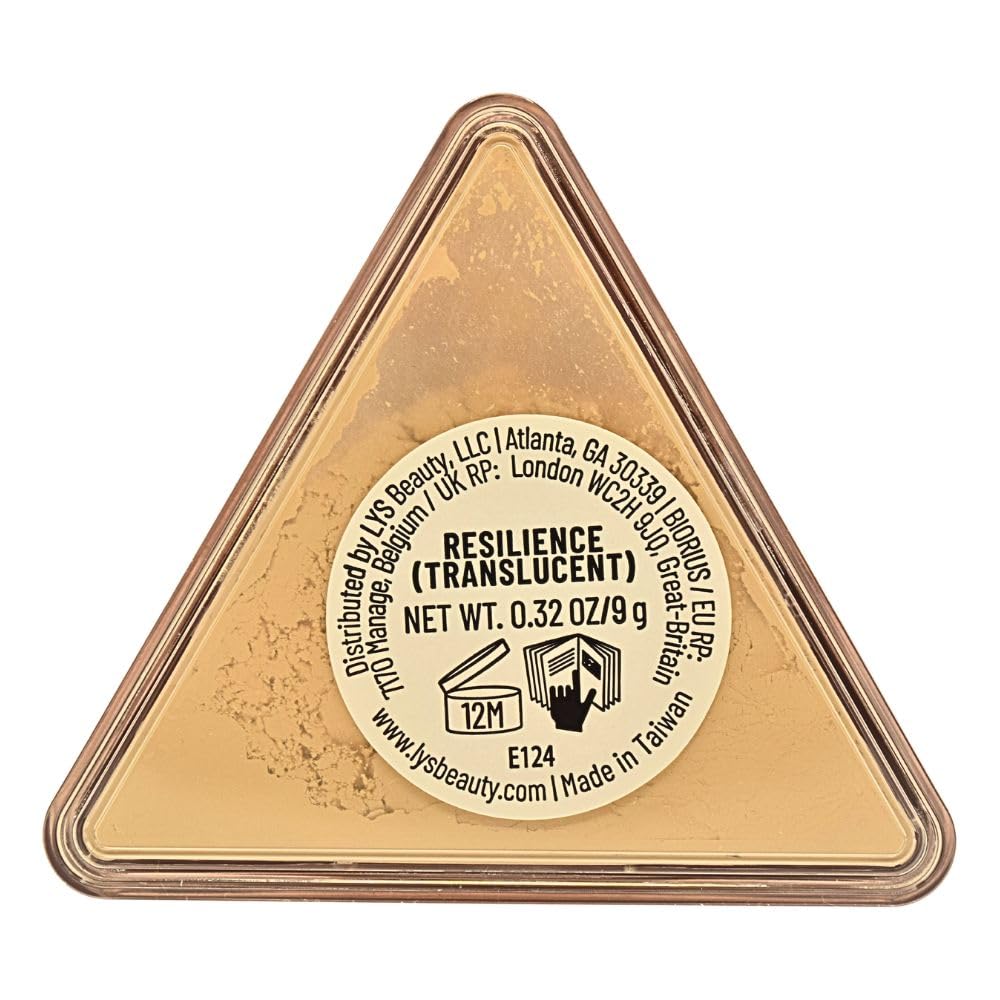 LYS Beauty Triple Fix powder dusting on skin demonstrates blur and satin matte finish