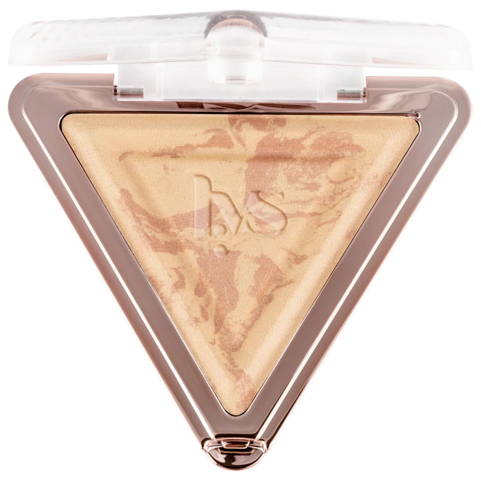 LYS Beauty True Enlightenment marbleized powder compact for airbrushed finish and natural radiance