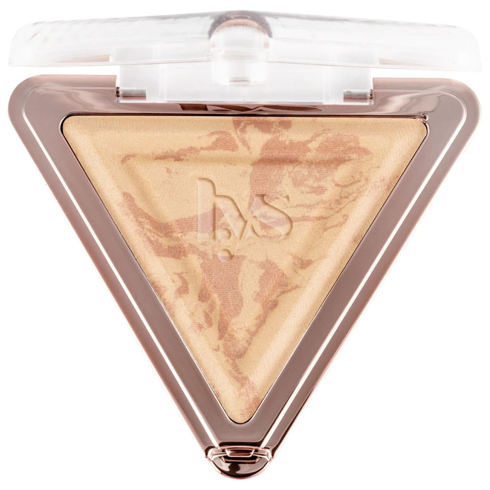 LYS Beauty True Enlightenment marbleized powder compact for airbrushed finish and natural radiance