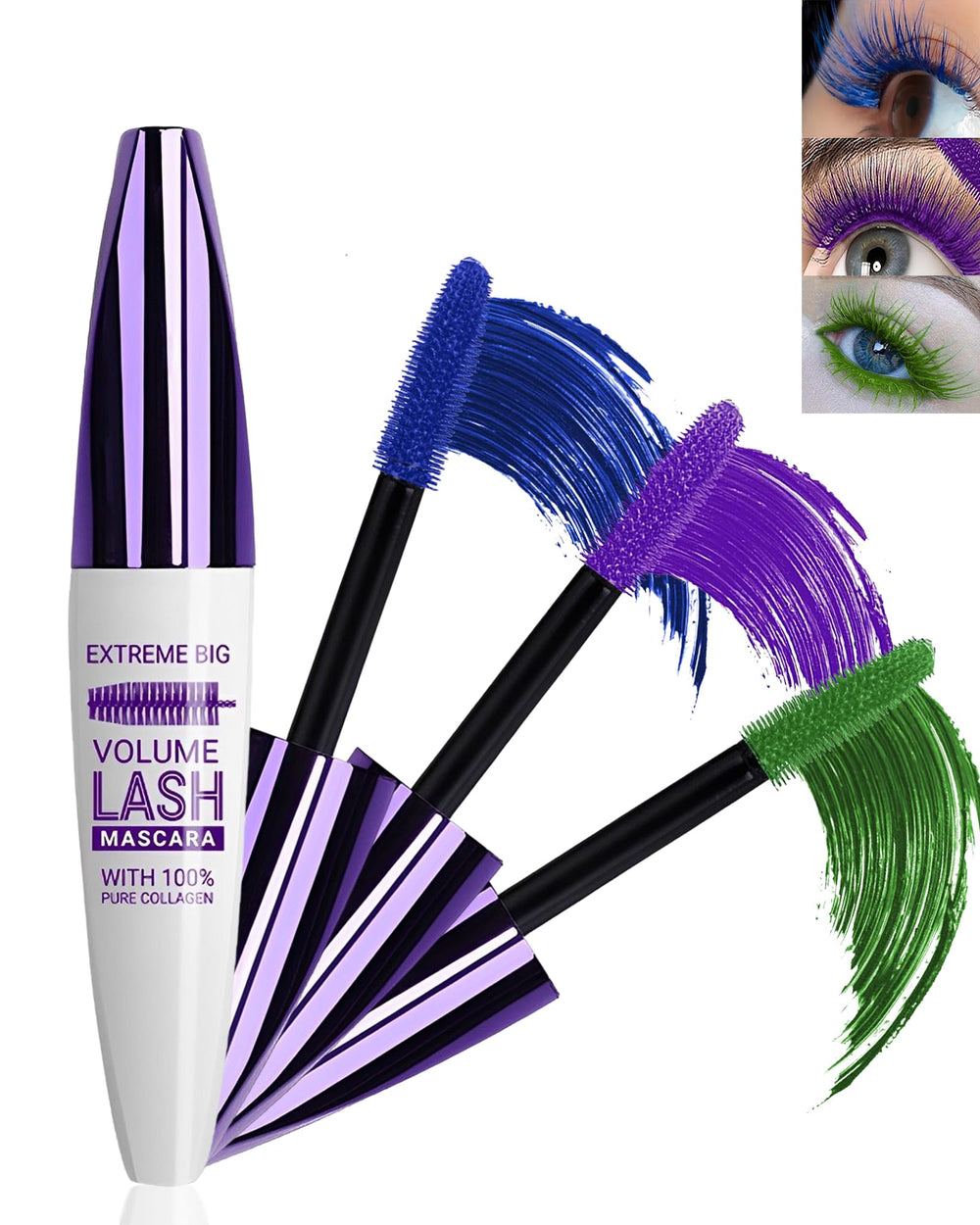 LYSdefeu 5D Colored Mascara in blue lash for bold daytime color