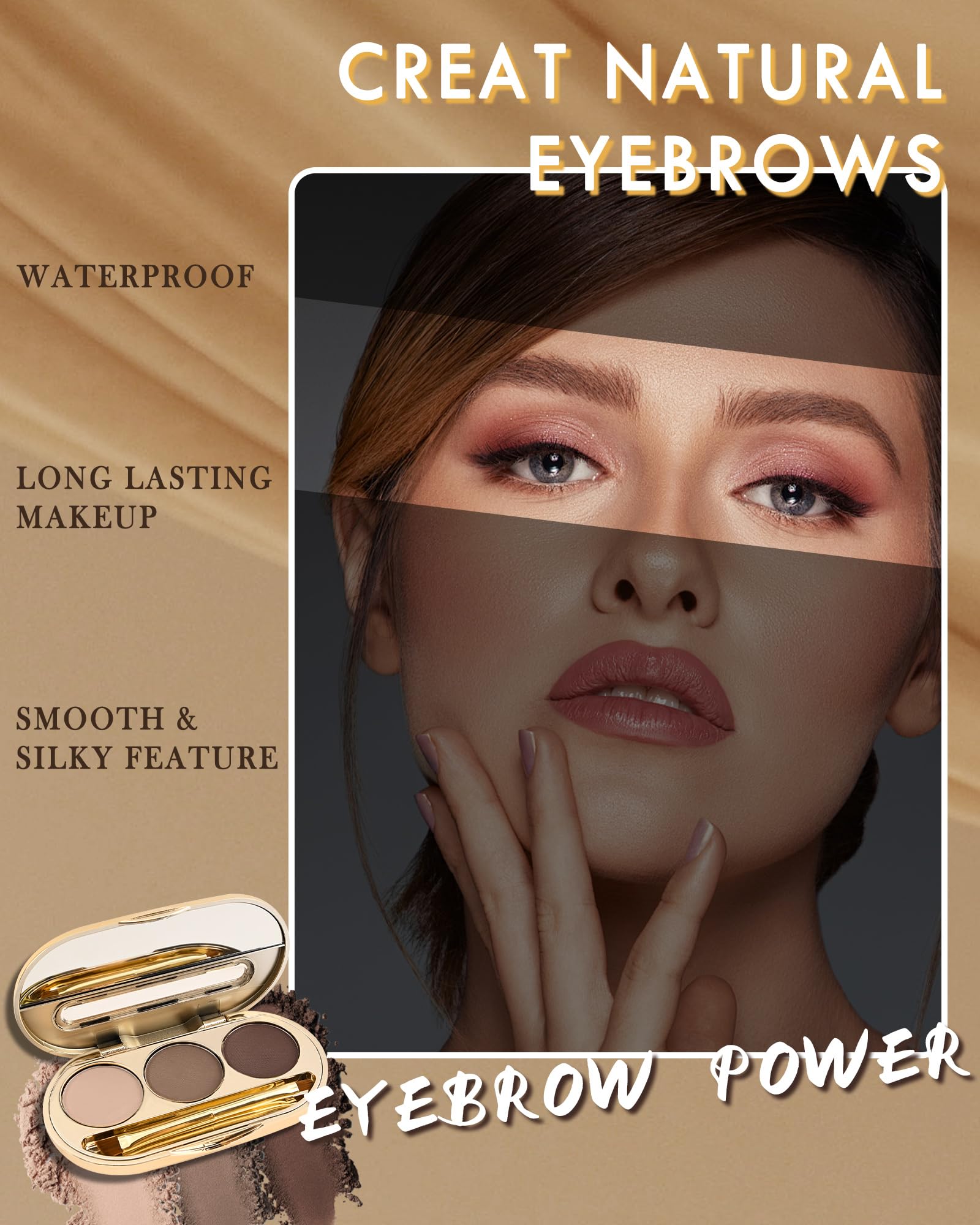 LYSdefeu brow powders with smooth matte texture for blending.
