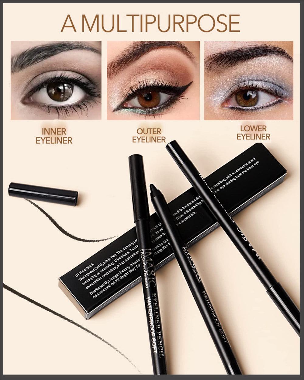 LYSdefeu vegan, cruelty-free, paraben-free eyeliner suitable for sensitive skin.