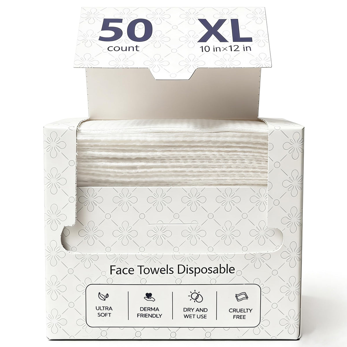 Lyun Cloudlet XL disposable towels 10x12 for gentle daily cleansing.