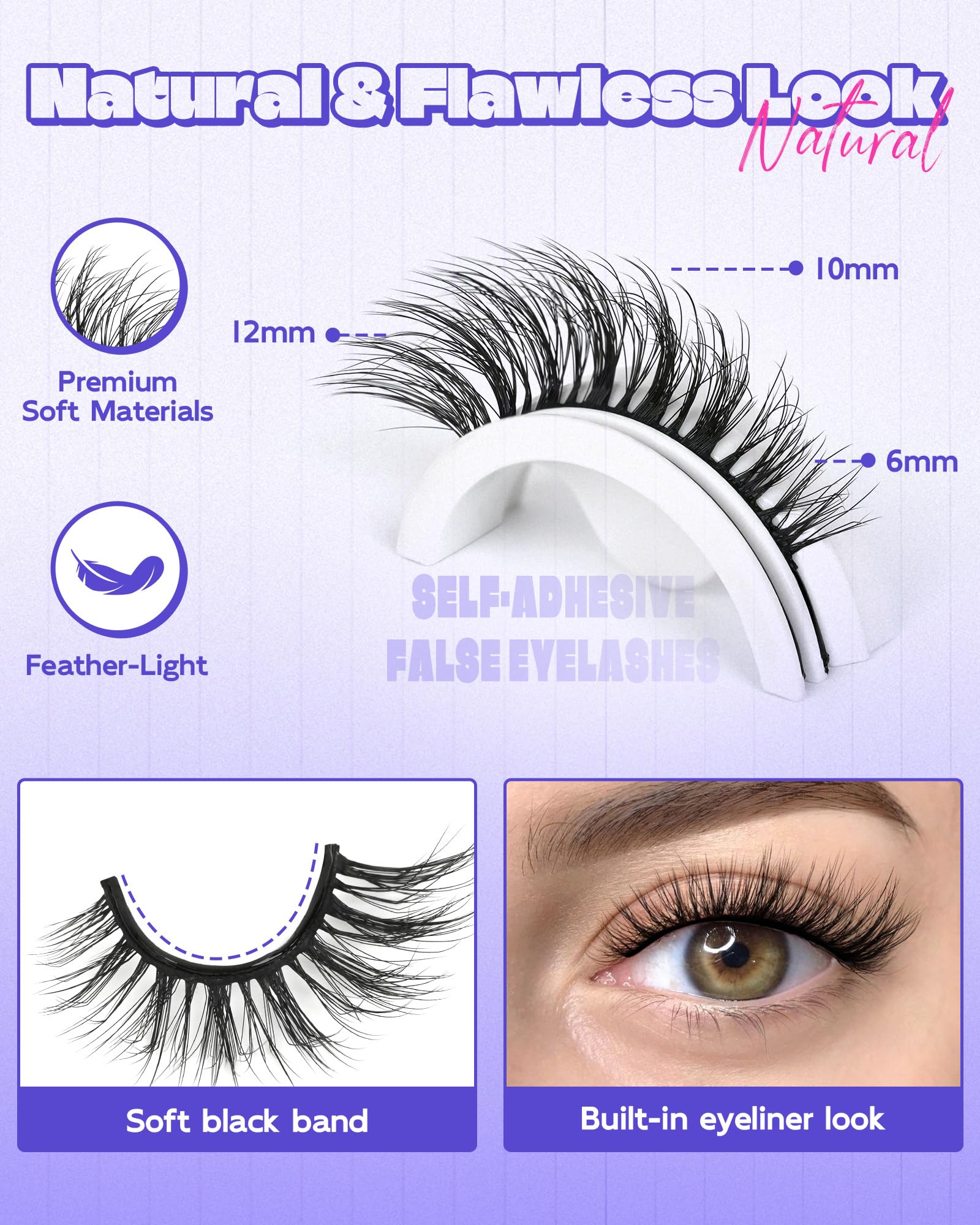 LZM 3D reusable lashes with included tweezer for easy reuse.