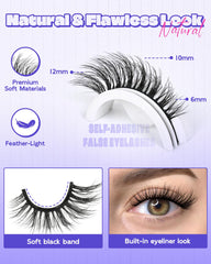 LZM 3D reusable lashes with included tweezer for easy reuse.