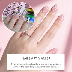 LZUPIKC precise 0.7mm tip nail art pen for clean lines.