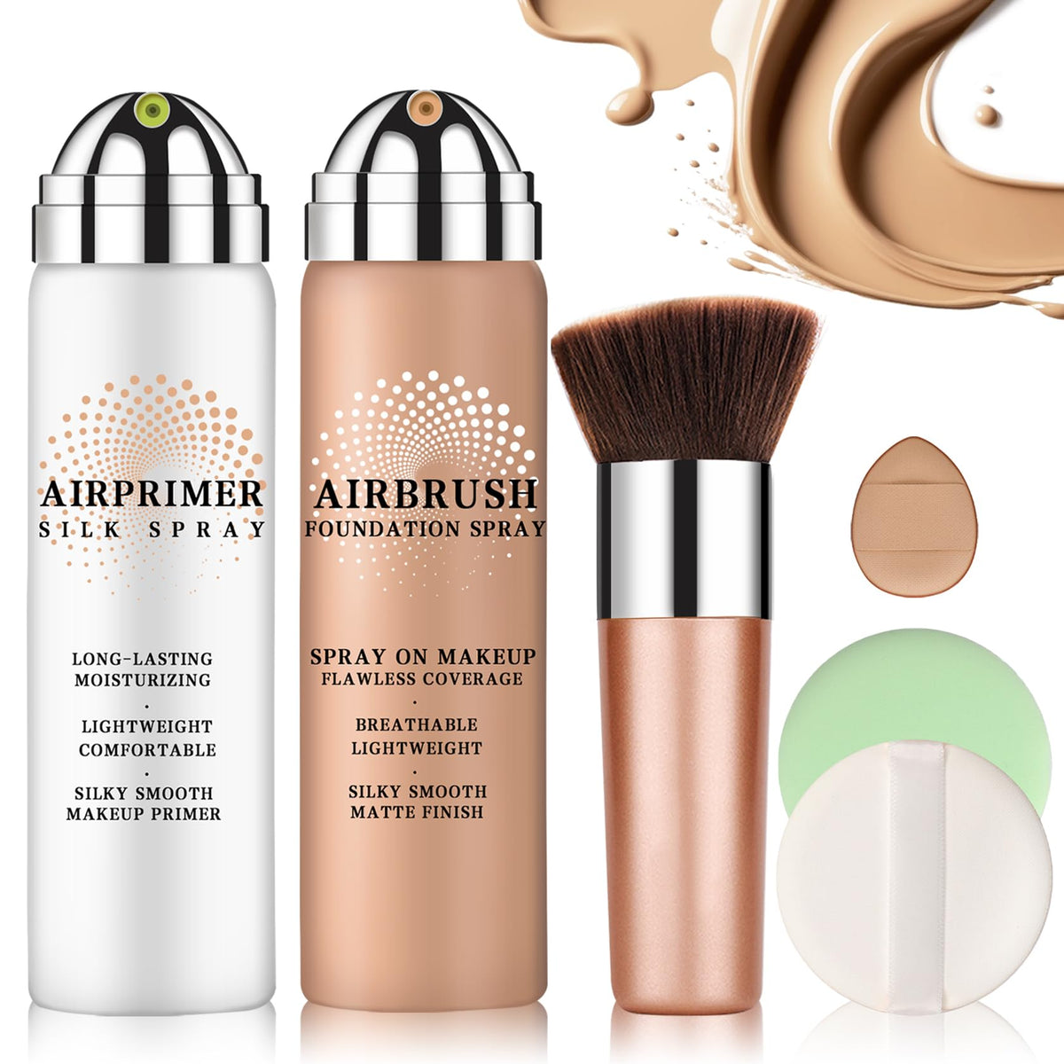 LZXLUKGIR Magic Minerals airbrush foundation for a natural beige tone and full coverage