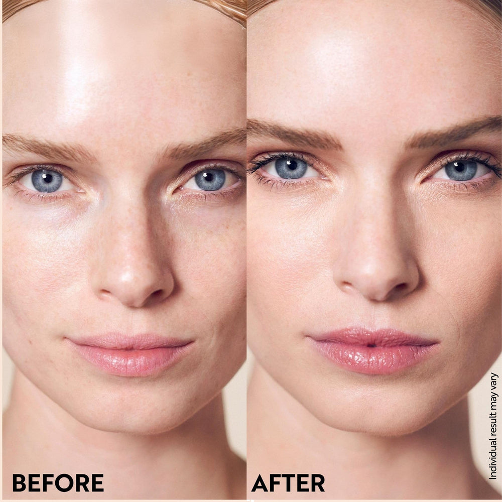 M. Asam Magic Finish Porcelain Teint swatch on skin shows adaptation to fair tones