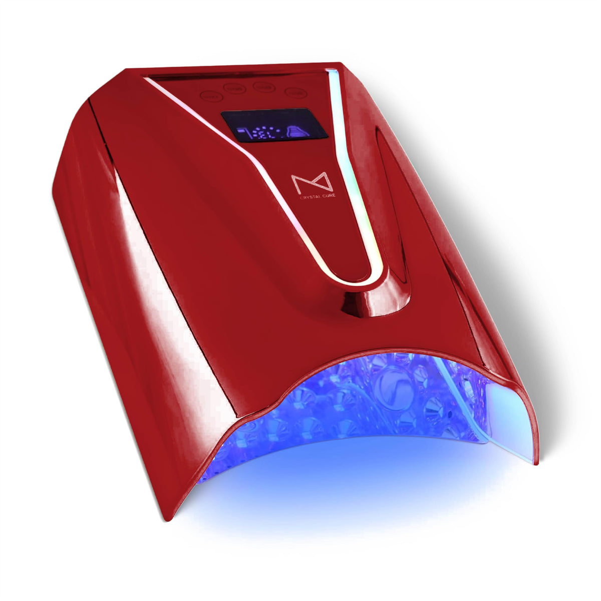 M Crystal Cure lamp front view shows powerful LEDs for quick gel cure.