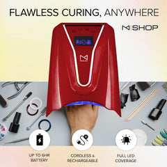 M Crystal Cure lamp LCD display with timer presets for precise curing.