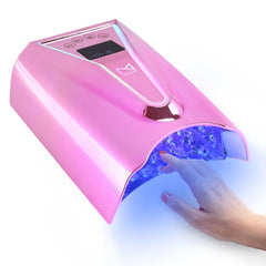 M Crystal Cure 128W UV Nail Lamp interior mirrors ensure even light coverage.