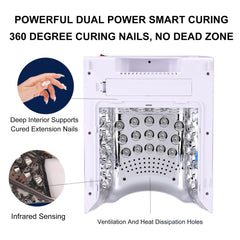 M Crystal Cure 128W UV Nail Lamp ideal for manicures and pedicures.