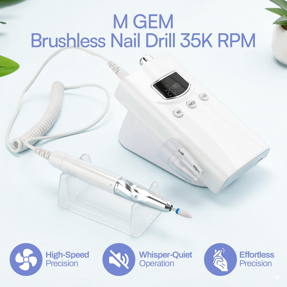 M GEM desktop and portable nail drill for home or salon versatility