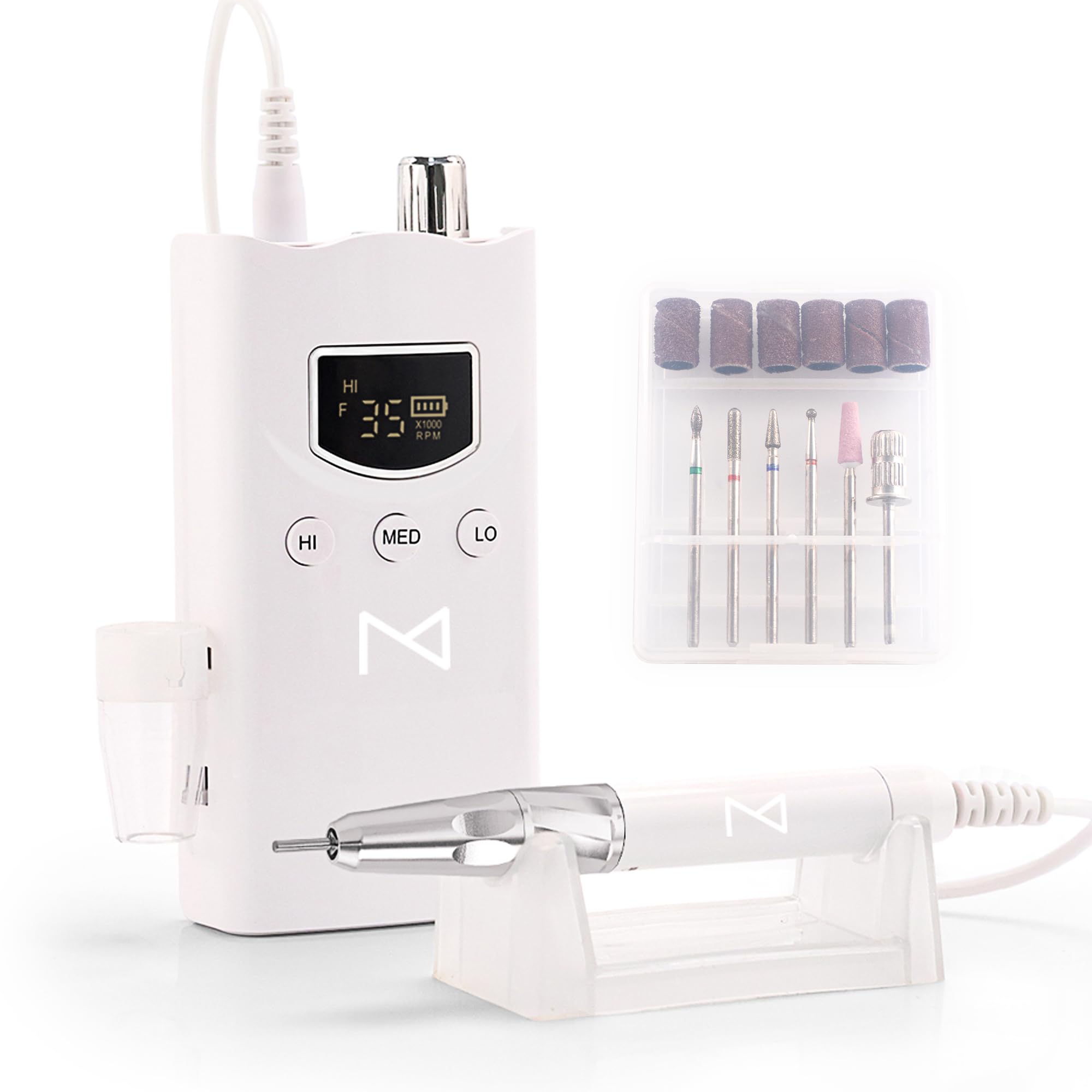 M GEM rechargeable nail drill for gel and acrylic removal and on-the-go use